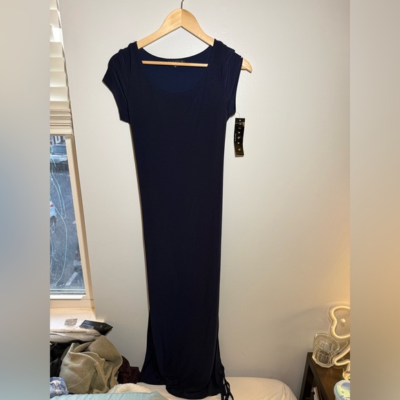 Tiana B. Classic Navy Maxi Dress